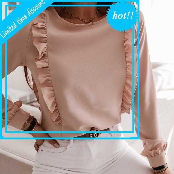 aurumn women casual soild ruche long mouw o-neck tea ladies office clothing buttons ol blusa tshirts 2021 new, White
aurumn women casual soild ruche long mouw o-neck tea ladies office clothing buttons ol blusa tshirts 2021 new, White
