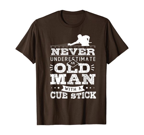 mens funny pool billiards player old man with cue stick for men t-shirt, White;black
mens funny pool billiards player old man with cue stick for men t-shirt, White;black