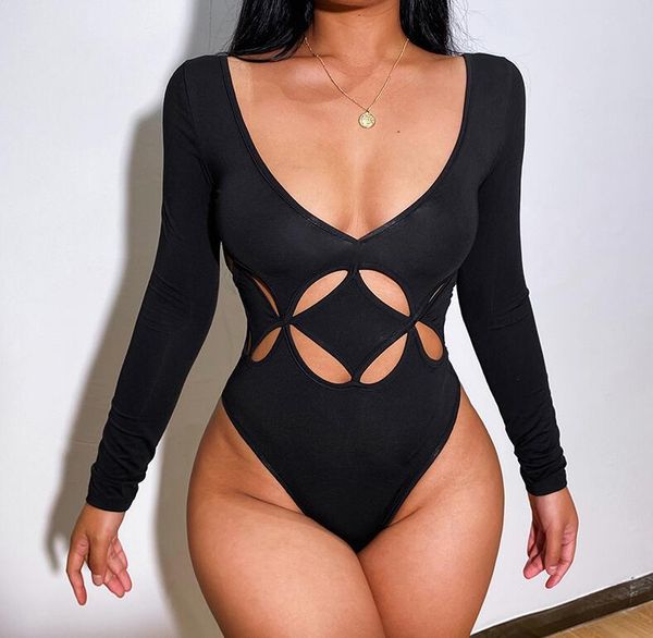 women's tanks & camis women\u2021s casual long sleeve bodysuit fashion solid color v-neck geometric hollow tight jumpsuit, White
women's tanks & camis women\u2021s casual long sleeve bodysuit fashion solid color v-neck geometric hollow tight jumpsuit, White