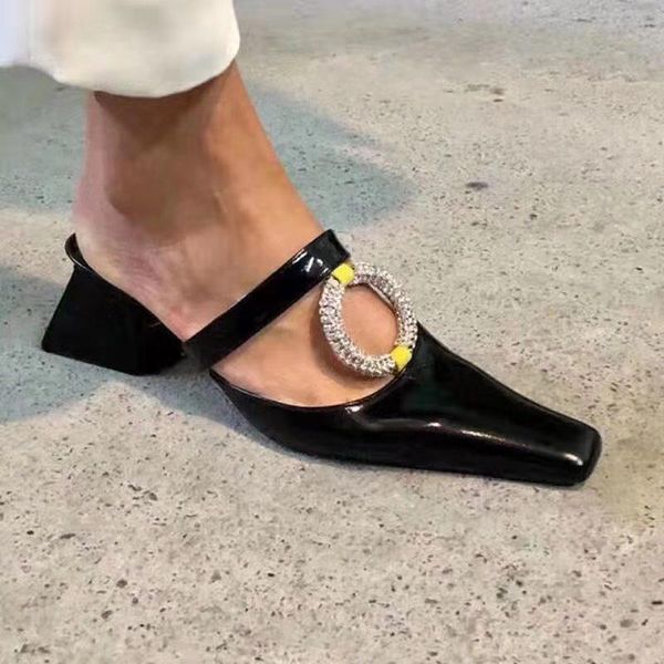 slippers 2021 spring and summer square head thick heel rhinestone sandals women women's shoes, Black
slippers 2021 spring and summer square head thick heel rhinestone sandals women women's shoes, Black