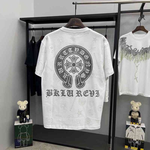 2012 summer new fashion brand ch croman cross horseshoe print short t-shirt men's and women's casual half slee, White;black
2012 summer new fashion brand ch croman cross horseshoe print short t-shirt men's and women's casual half slee, White;black