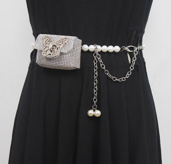 belts women's runway fashion pearl chain diamonds bag cummerbunds female dress corsets waistband decoration narrow belt r1563, Black;brown
belts women's runway fashion pearl chain diamonds bag cummerbunds female dress corsets waistband decoration narrow belt r1563, Black;brown