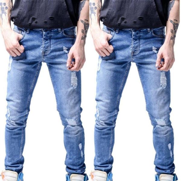 men's pants men skinny jeans denim jeggings ripped zip up stretch casual long trousers, Black
men's pants men skinny jeans denim jeggings ripped zip up stretch casual long trousers, Black