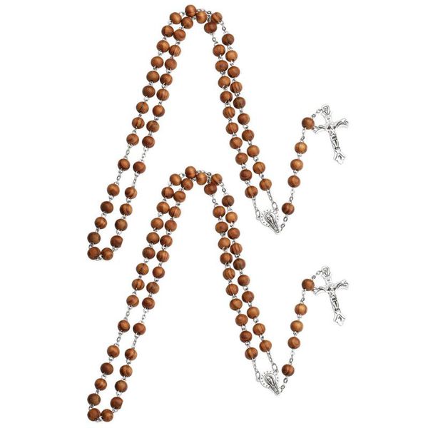pendant necklaces 2pcs rosary necklace christian choker cross charm amulet beaded bracelet, Silver
pendant necklaces 2pcs rosary necklace christian choker cross charm amulet beaded bracelet, Silver