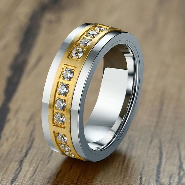 wedding rings 7mm fine inner ball micro-inlaid zircon tungsten steel ring light gold men spanning instellen promise for couples, Slivery;golden
wedding rings 7mm fine inner ball micro-inlaid zircon tungsten steel ring light gold men spanning instellen promise for couples, Slivery;golden