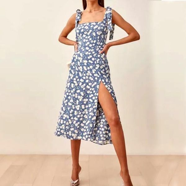 casual dresses floral print midi dress split vintage strappy cute women long holiday beach style blue female summer 2021, Black;gray
casual dresses floral print midi dress split vintage strappy cute women long holiday beach style blue female summer 2021, Black;gray