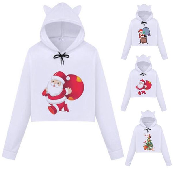 women's hoodies & sweatshirts eillysevens 2021 casual harajuku with ears christmas snow printed cat ear hooded sweatshirt#g25, Black
women's hoodies & sweatshirts eillysevens 2021 casual harajuku with ears christmas snow printed cat ear hooded sweatshirt#g25, Black