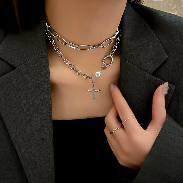 chokers fyuan korean double chain choker necklaces for women cross pendant statement jewelry, Golden;silver
chokers fyuan korean double chain choker necklaces for women cross pendant statement jewelry, Golden;silver