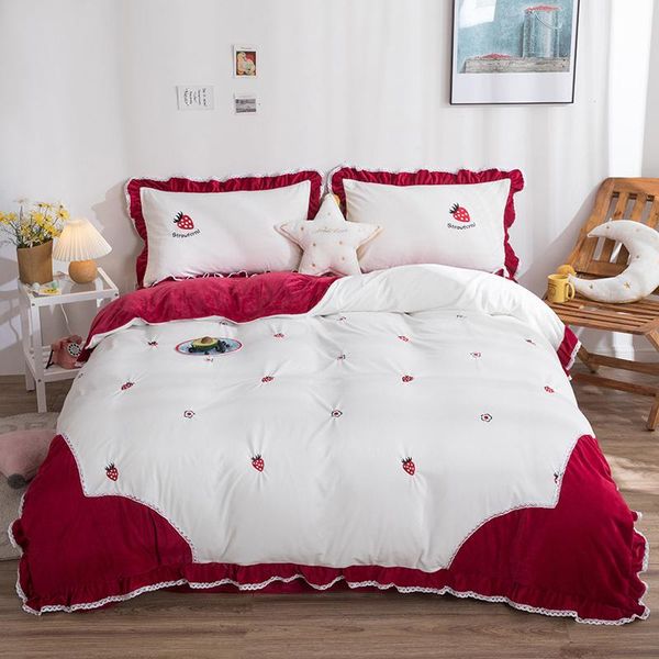 bedding sets michiko home textile fresh strawberry style quilt cover sheet pillowcase pure cotton double bed four piece set
bedding sets michiko home textile fresh strawberry style quilt cover sheet pillowcase pure cotton double bed four piece set