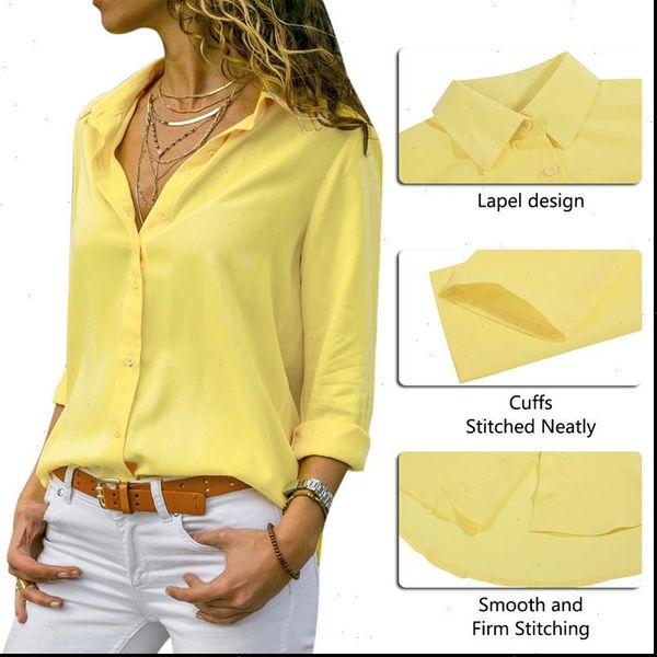 women blouses2021 autumn elegant long sleeve solid v neck chiffon blouse female work wear shirts plus size, White
women blouses2021 autumn elegant long sleeve solid v neck chiffon blouse female work wear shirts plus size, White
