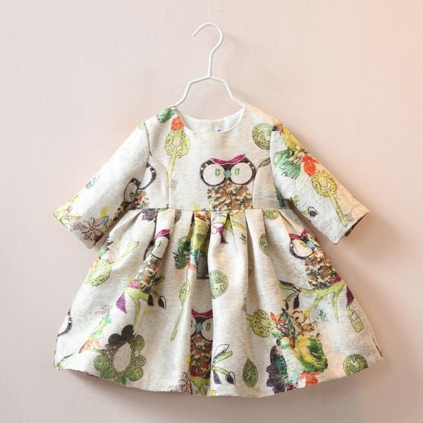 love dd&mm children's wear autumn girl's medium sleeve owl printed dress kids clothes princess dresses 210715, Red;yellow
love dd&mm children's wear autumn girl's medium sleeve owl printed dress kids clothes princess dresses 210715, Red;yellow