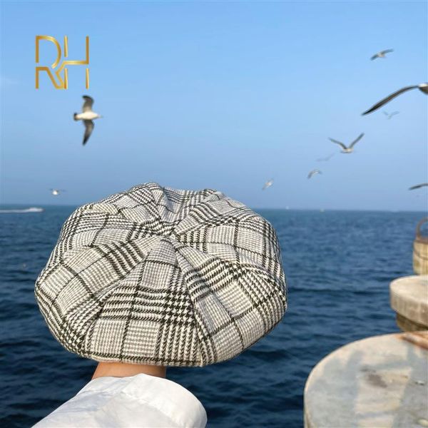 berets simple women woolen beret hat for elegant lady winter female painter hats plaid vintage octagonal casual boina autumn girl cap, Blue;gray
berets simple women woolen beret hat for elegant lady winter female painter hats plaid vintage octagonal casual boina autumn girl cap, Blue;gray