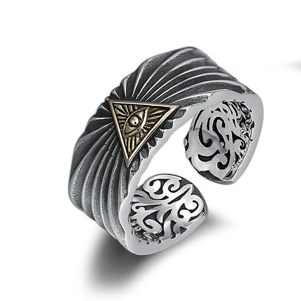 cluster rings 100% pure 925 sterling silver jewelry eye of god opening vintage men signet ring for women special gift, Golden;silver
cluster rings 100% pure 925 sterling silver jewelry eye of god opening vintage men signet ring for women special gift, Golden;silver