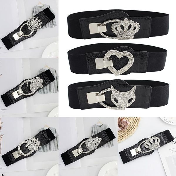 belts fashion flower-shaped buckle leather elastic black wide for women stretch dress decorative waist belt female accessories, Black;brown
belts fashion flower-shaped buckle leather elastic black wide for women stretch dress decorative waist belt female accessories, Black;brown