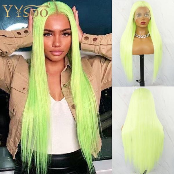 synthetic wigs yysoo long fluorescent green silky straight 13x3 hair lace front for women pre plucked heat resistant fiber wig, Black
synthetic wigs yysoo long fluorescent green silky straight 13x3 hair lace front for women pre plucked heat resistant fiber wig, Black