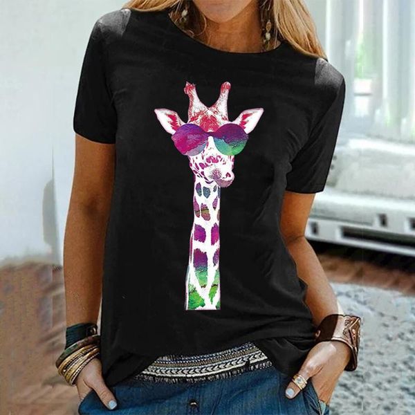 women's t-shirt cute print tshirts short-sleeved loose one-piece summer o-neck black base funny tshirt tees#40, White
women's t-shirt cute print tshirts short-sleeved loose one-piece summer o-neck black base funny tshirt tees#40, White