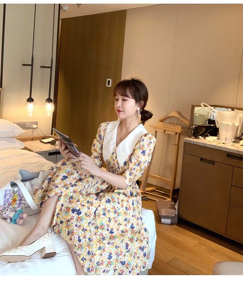 korean chic retro print floral boho dress 2021 summer high waist chiffon vestido vintage elegant party dresses holiday female, Black;gray
korean chic retro print floral boho dress 2021 summer high waist chiffon vestido vintage elegant party dresses holiday female, Black;gray