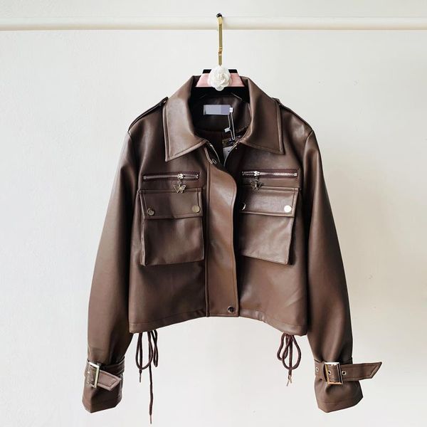 women's leather & faux high street zipper motocycle cool coat 2021 autumn pu biker's jacket female pocket collar casual black shor
women's leather & faux high street zipper motocycle cool coat 2021 autumn pu biker's jacket female pocket collar casual black shor