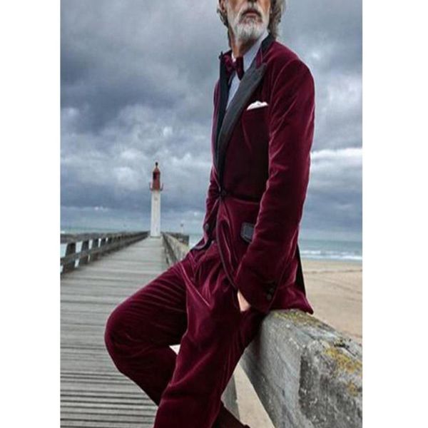 men's suits & blazers burgundy velvet men 2021 fall peaked lapel slim fit blazer wedding groom tuxedos man set jacket with pants, White;black
men's suits & blazers burgundy velvet men 2021 fall peaked lapel slim fit blazer wedding groom tuxedos man set jacket with pants, White;black