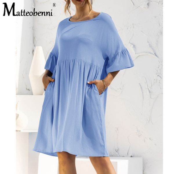 new 2021 summer solid color mini women ruffle round neck short sleeve pockets casual loose basic es vestidos beach v2rn, Black;gray
new 2021 summer solid color mini women ruffle round neck short sleeve pockets casual loose basic es vestidos beach v2rn, Black;gray