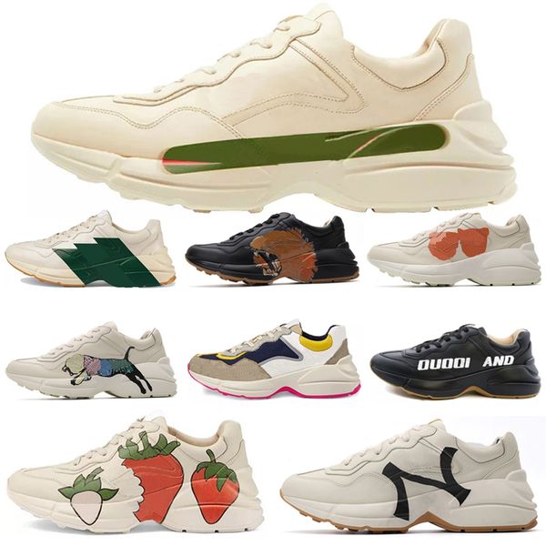 rhyton vintage leather sneakers mens designer shoes womens casual shoes classic white leather thick sole vintage trainer dad shoes e3jq#0132, Black
rhyton vintage leather sneakers mens designer shoes womens casual shoes classic white leather thick sole vintage trainer dad shoes e3jq#0132, Black