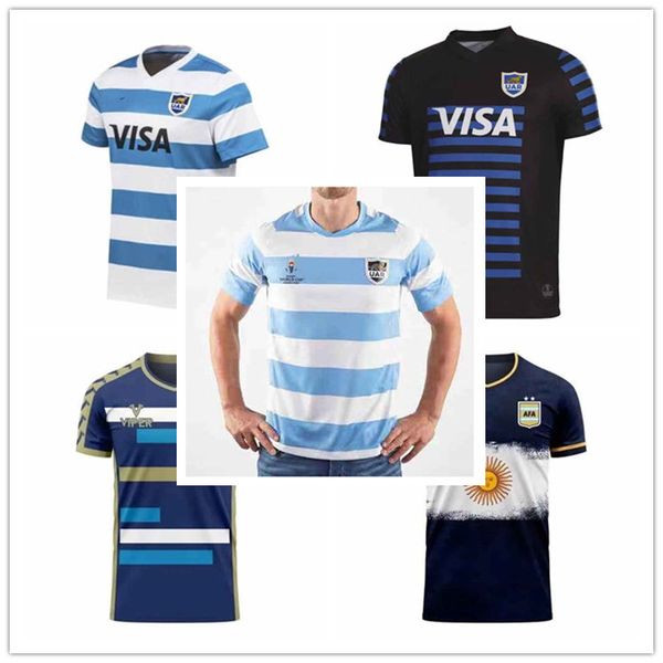 argentina home away rugby 2021 jersey scotland japan uar size s-5xl, Black;gray