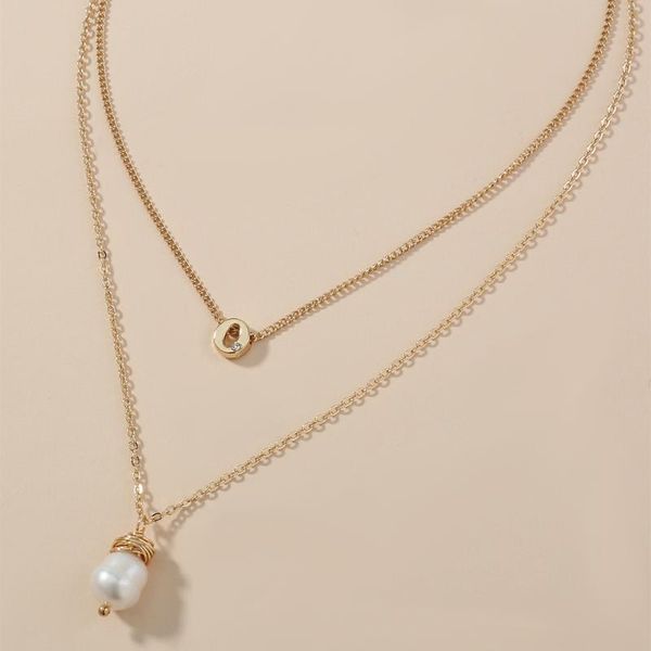 chains simple gold color double layer chain short necklaces for women fashion imitation pearl geometric charm necklace jewelry gifts, Silver
chains simple gold color double layer chain short necklaces for women fashion imitation pearl geometric charm necklace jewelry gifts, Silver