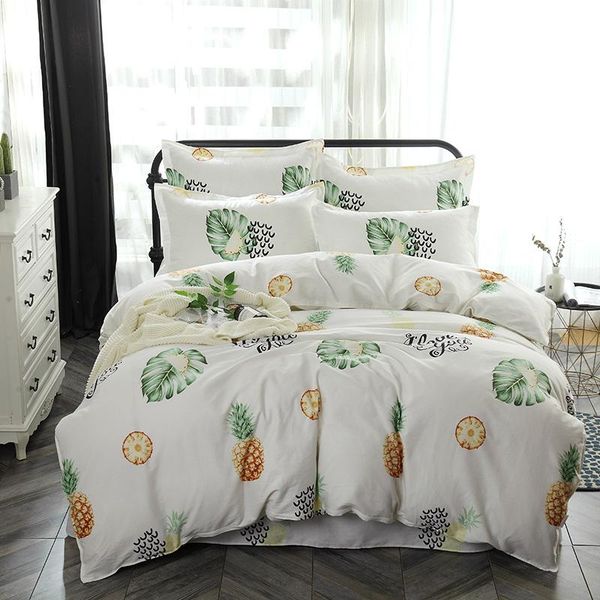 bedding sets 2021 fruit set pure cotton 4pcs twin king duvet cover pineapple flat sheet leaves pillowcases white bedclothes
bedding sets 2021 fruit set pure cotton 4pcs twin king duvet cover pineapple flat sheet leaves pillowcases white bedclothes