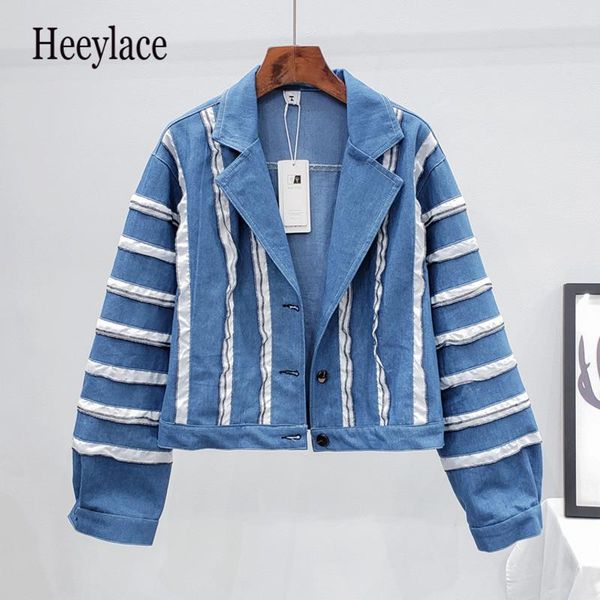 women's jackets oversized loose denim women ruffles vintage coat patchwork jeans jacket female color matching outerwear chaquetas mujer, Black;brown
women's jackets oversized loose denim women ruffles vintage coat patchwork jeans jacket female color matching outerwear chaquetas mujer, Black;brown