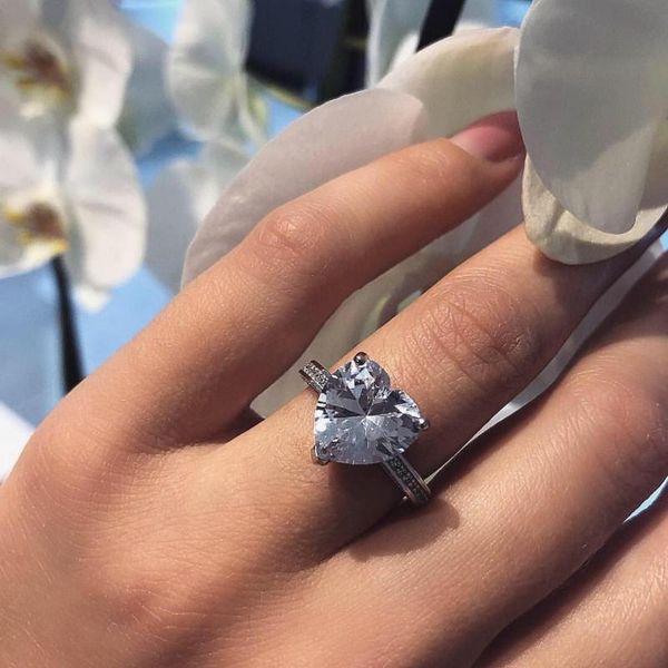 cluster rings heart love promise ring 925 sterling silver 4ct lab diamond cz engagement wedding band for women bridal jewelry gift, Golden;silver
cluster rings heart love promise ring 925 sterling silver 4ct lab diamond cz engagement wedding band for women bridal jewelry gift, Golden;silver