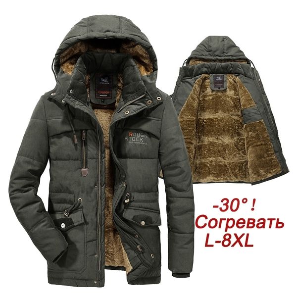 brand winter parka coats men warm thick cotton padded mens fleece hooded windbreaker overcoat plus size military jacket 6xl 210222, Black
brand winter parka coats men warm thick cotton padded mens fleece hooded windbreaker overcoat plus size military jacket 6xl 210222, Black
