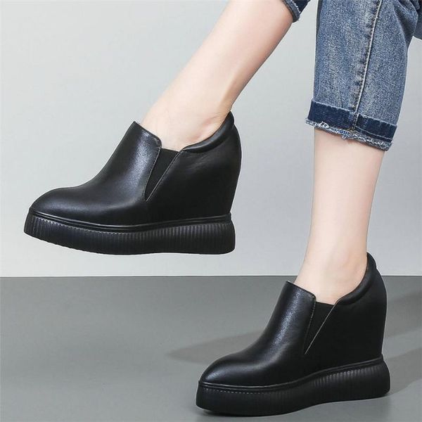 boots 10cm high heel fashion sneakers women slip on genuine leather wedges ankle female pointed toe platform pumps casual shoes, Black
boots 10cm high heel fashion sneakers women slip on genuine leather wedges ankle female pointed toe platform pumps casual shoes, Black