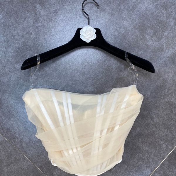 2021 Spring Just Arrived Solid Color Orgaza Decoration Fishbone Vest Strapless Waistcoat P9si, White
2021 Spring Just Arrived Solid Color Orgaza Decoration Fishbone Vest Strapless Waistcoat P9si, White