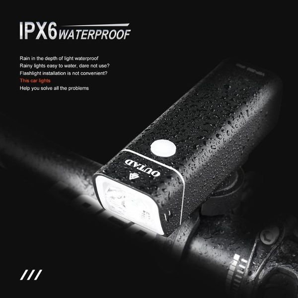outad 300lm bicycle front light bike torch 4 modes ipx6 waterproof usb charging safety light with bracket
outad 300lm bicycle front light bike torch 4 modes ipx6 waterproof usb charging safety light with bracket