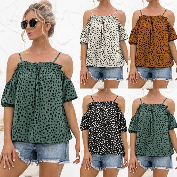 women's blouses & shirts blouse leopard print shirt women clothing hollow out ruffles slash neck off shoulder sling femme blusas y2k, White
women's blouses & shirts blouse leopard print shirt women clothing hollow out ruffles slash neck off shoulder sling femme blusas y2k, White