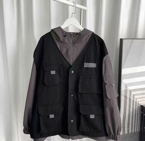 men's jackets men fake two piece casual bomber 2021 mens harajuku japanese streetwear windbreaker male korean hip hop jacket, Black;brown
men's jackets men fake two piece casual bomber 2021 mens harajuku japanese streetwear windbreaker male korean hip hop jacket, Black;brown