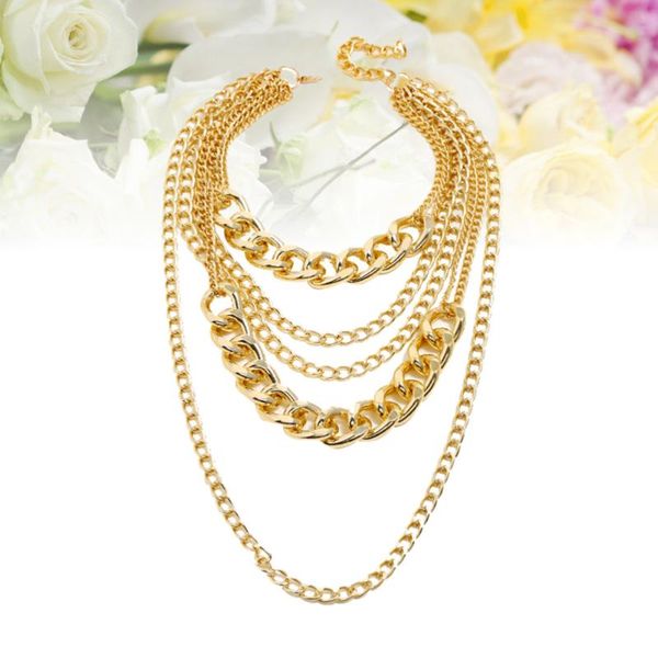 multi-layer necklace punk style chain necklace fashion simple exaggerate jewelry for (golden, Silver
multi-layer necklace punk style chain necklace fashion simple exaggerate jewelry for (golden, Silver