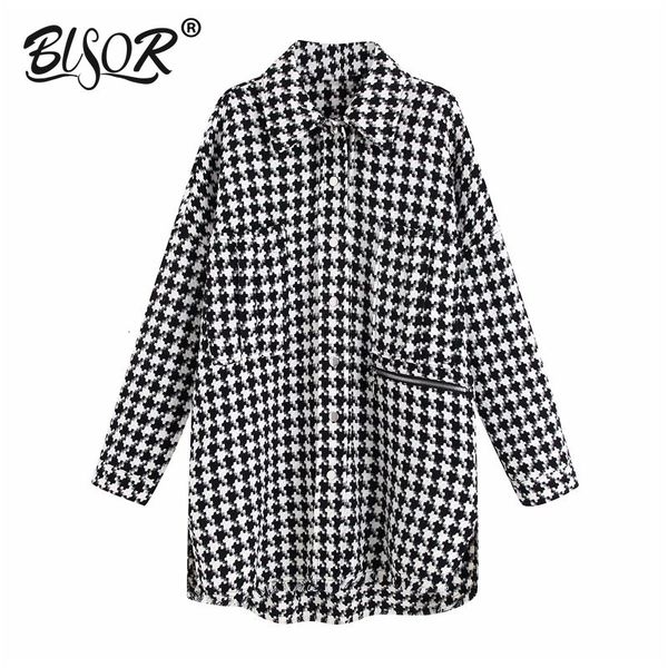 2021 new women vintage houndstooth plaid tweed woolen jacket ladies retro zipper decorate outwear coat chic leisure loose z7wx, Black;brown
2021 new women vintage houndstooth plaid tweed woolen jacket ladies retro zipper decorate outwear coat chic leisure loose z7wx, Black;brown