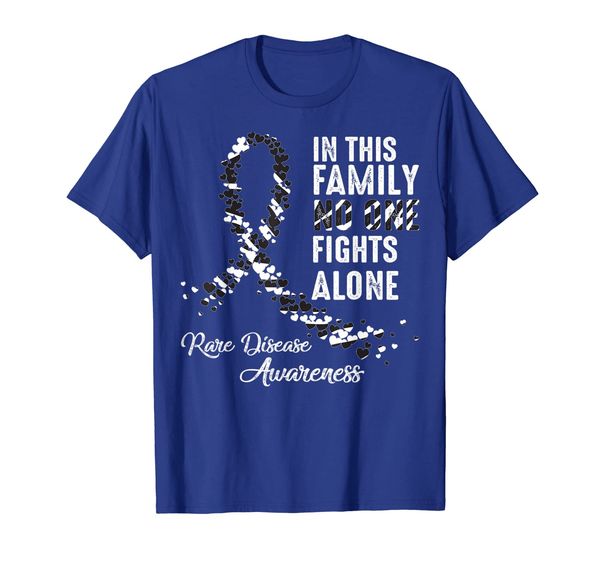In Family No One Fights Alone Rare Disease Awareness Tshirt, White;black 
In Family No One Fights Alone Rare Disease Awareness Tshirt, White;black