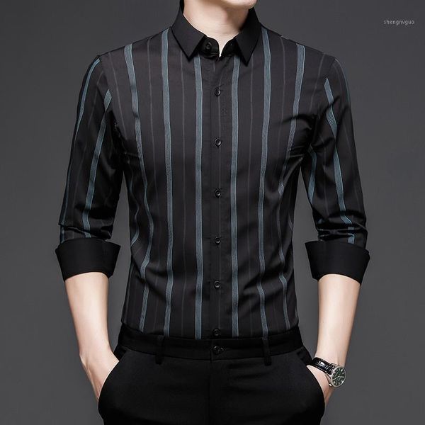 men's dress shirts 2021 high-end luxury business slim long sleeve shirt men fashion brand black formal office male, White;black
men's dress shirts 2021 high-end luxury business slim long sleeve shirt men fashion brand black formal office male, White;black