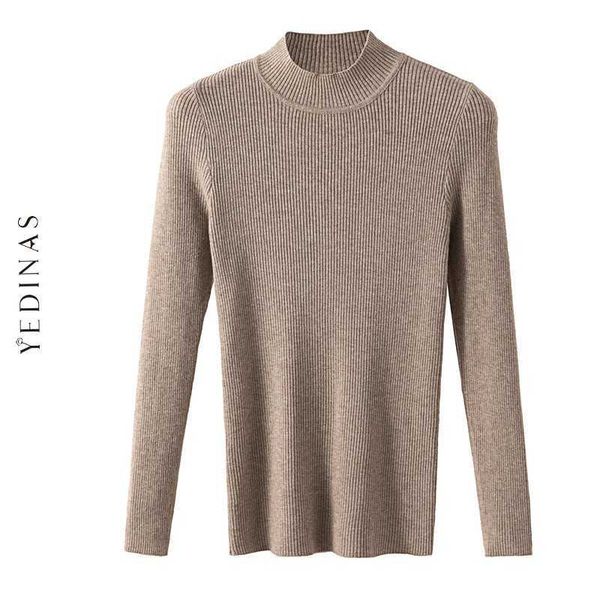 yedinas autumn winter knitted sweater women slim casual solid s and pullovers turtleneck jumpers 210527, White;black
yedinas autumn winter knitted sweater women slim casual solid s and pullovers turtleneck jumpers 210527, White;black