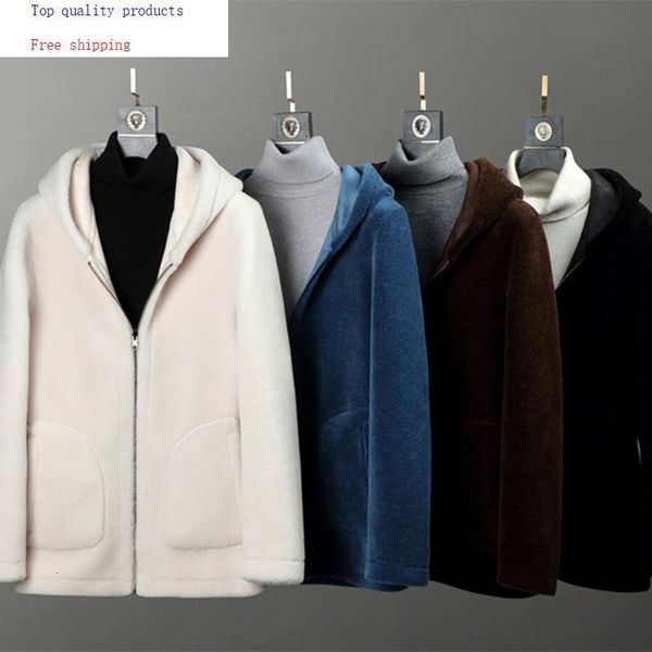 men's leather & faux real fur coat men 2021 autumn winter double-sided wear jacket male hooded sheep chaqueta cuero hombre 902 yy314, Black
men's leather & faux real fur coat men 2021 autumn winter double-sided wear jacket male hooded sheep chaqueta cuero hombre 902 yy314, Black
