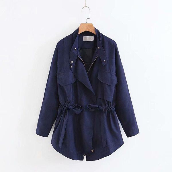 women's trench coats spring autumn thin mid-length lace-up drawstring loose windbreaker, Tan;black
women's trench coats spring autumn thin mid-length lace-up drawstring loose windbreaker, Tan;black