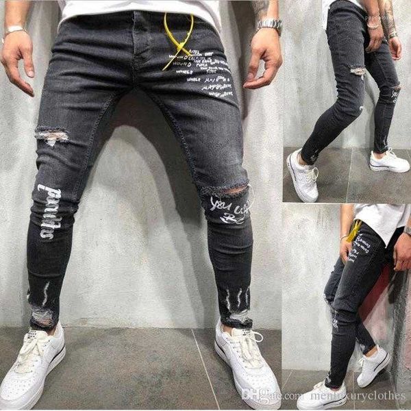 men's jeans mens letters designer pantalones ripped draped holes pencil jean pants biker ypvy, Blue
men's jeans mens letters designer pantalones ripped draped holes pencil jean pants biker ypvy, Blue