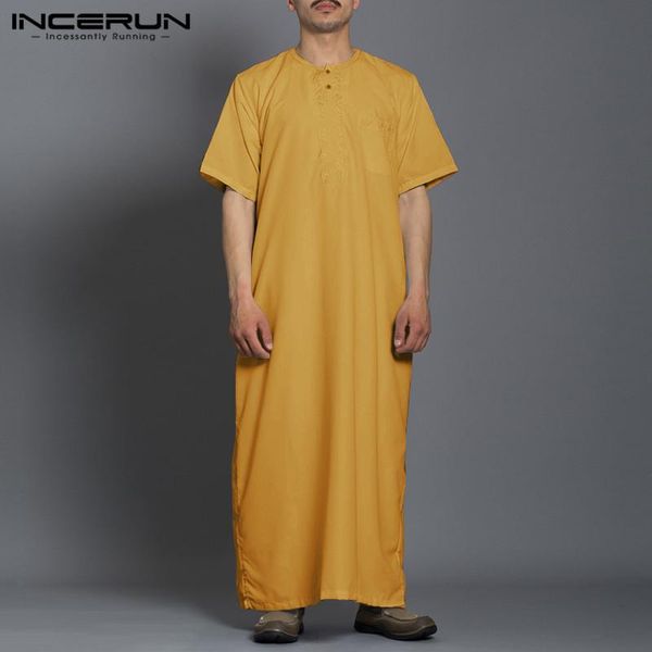 ethnic clothing men muslim islamic kaftan saudi arabia solid color o neck short sleeve fashion jubba thobe dubai middle east robes incerun 2, Red
ethnic clothing men muslim islamic kaftan saudi arabia solid color o neck short sleeve fashion jubba thobe dubai middle east robes incerun 2, Red
