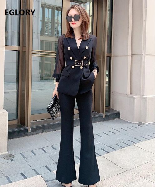 women's set 2021 autumn work suit ladies golden button long sleeve blazer jacket+full length flare leg pant sets two piece dress, White
women's set 2021 autumn work suit ladies golden button long sleeve blazer jacket+full length flare leg pant sets two piece dress, White
