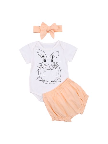 Baby Girls Easter Clothes Set Rabbit Print Short Sleeve Jumpsuit + Shorts with Ruffle + Bow-knot Headband, Default color
Baby Girls Easter Clothes Set Rabbit Print Short Sleeve Jumpsuit + Shorts with Ruffle + Bow-knot Headband, Default color
