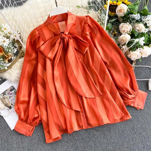 women's blouses & shirts gagaok women high street shirt 2021 spring autumn turtleneck puff sleeve striped bow full loose chic wild and, White
women's blouses & shirts gagaok women high street shirt 2021 spring autumn turtleneck puff sleeve striped bow full loose chic wild and, White