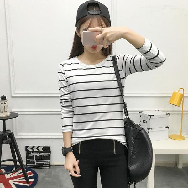women's t-shirt women white black casual basic classic womens cotton t shirts long sleeve autumn o-neck striped female
women's t-shirt women white black casual basic classic womens cotton t shirts long sleeve autumn o-neck striped female