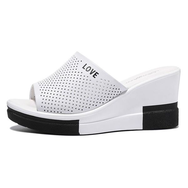 slippers round-toe wedge slippers, one-line color-blocking women's shoes, platform shoes, Black
slippers round-toe wedge slippers, one-line color-blocking women's shoes, platform shoes, Black